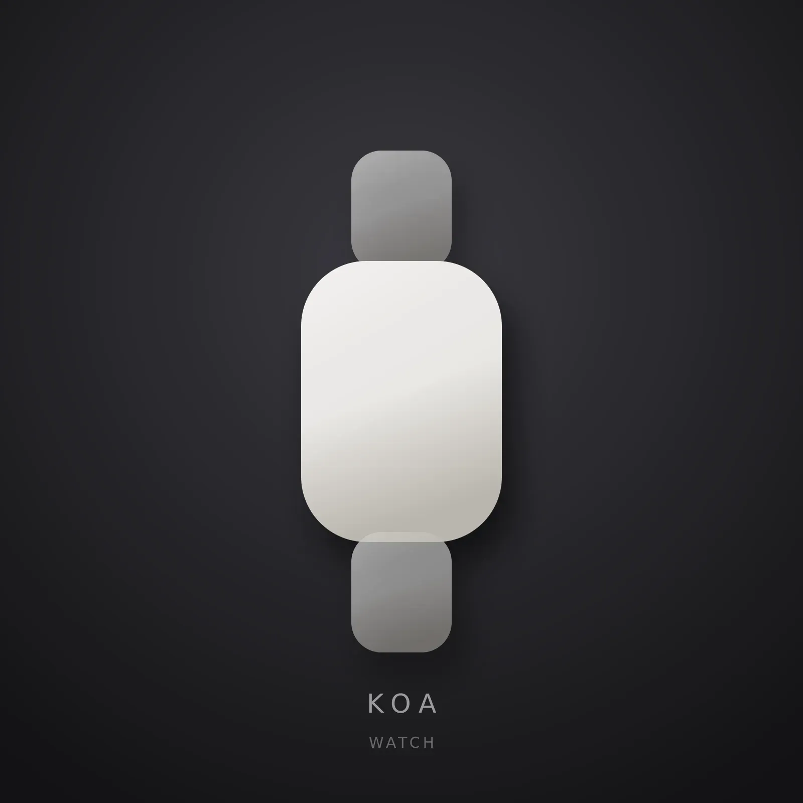 Reloj KOA Watch sobre fondo grafito.