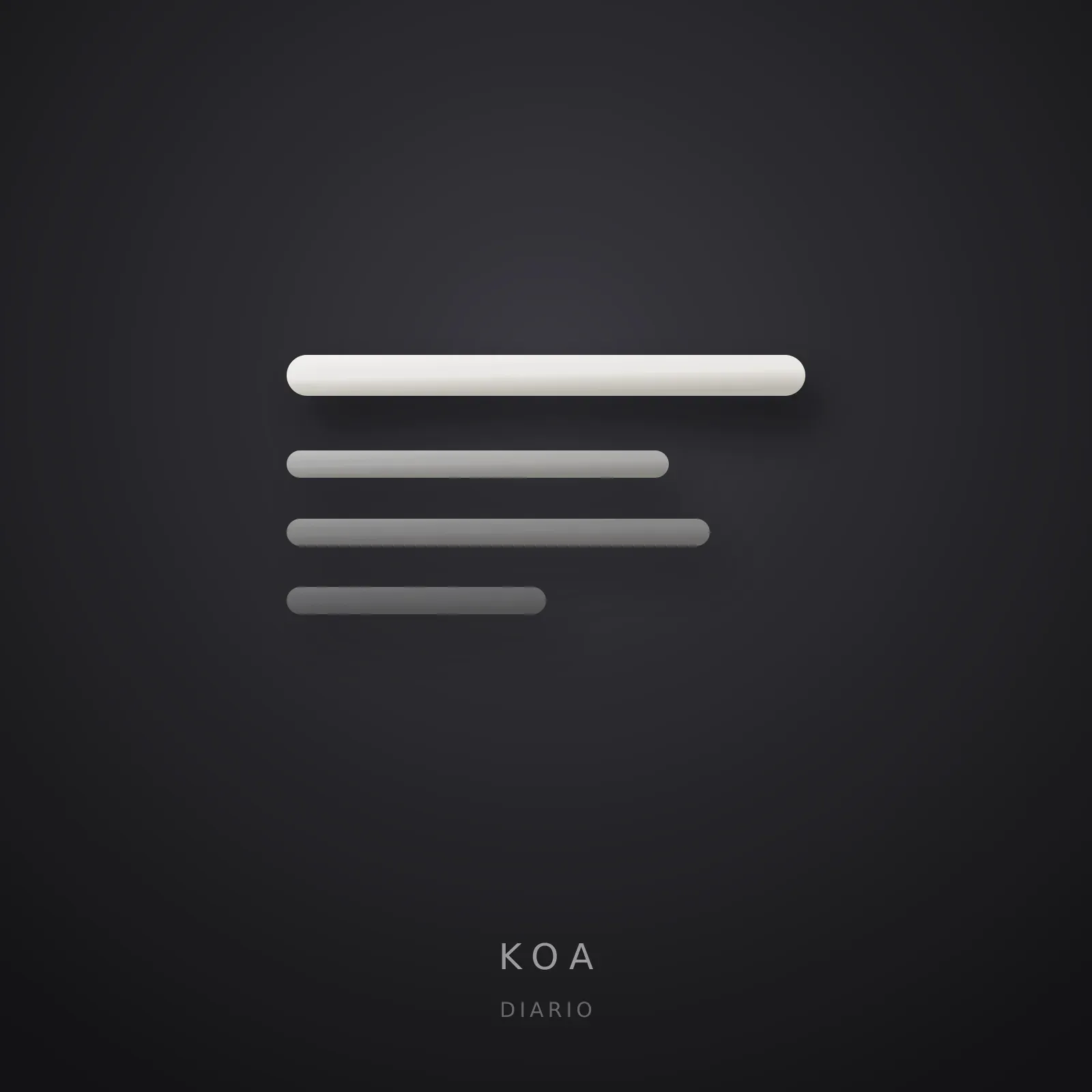 Ilustración abstracta de líneas de texto sobre fondo grafito.